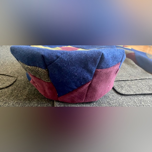 Vintage 80s Men's PATCHWORK Blazer Set 42/XL HOLBROOK Green Wool Quilted Jacket - Picture 9 of 9